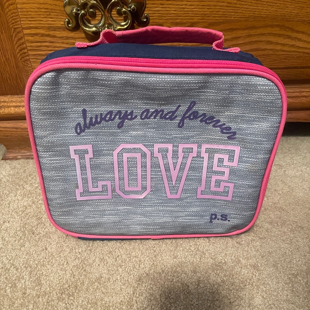 Aeropostale Kids Lunch Bag - Gray and Pink